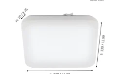 Plafonder < Eglo Frania Plafond 33cm LED 3000K 14,6W Vit IP44