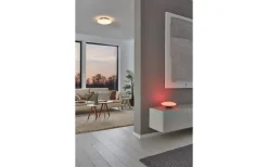 Plafonder-Eglo Frattina Plafond 43,5cm Connect LED 2700-6500K + RGB 27W Nickel