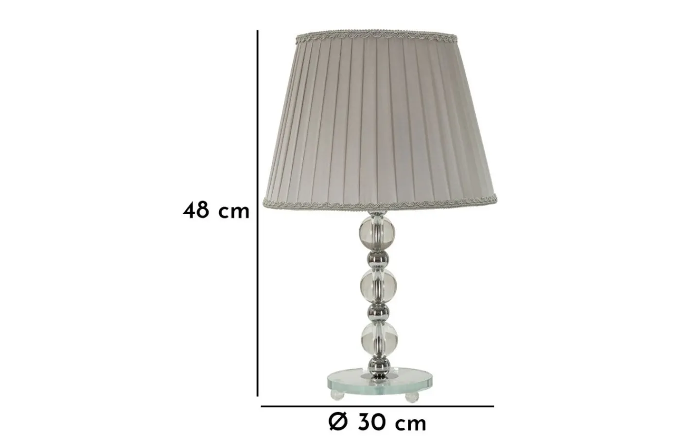 Bordslampor-Mauro Ferretti Fresco Bordslampa 48cm Silver