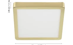 Plafonder-Eglo Fueva Plafond 21cm LED 3000K 17W Guld