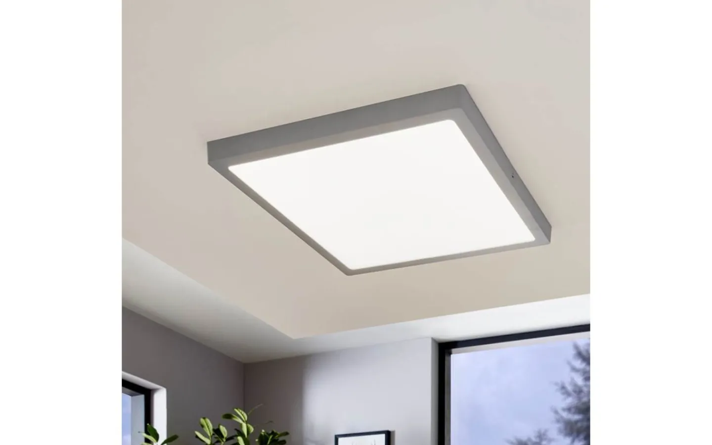 Plafonder < Eglo Fueva Plafond 40cm LED 4000K 22W Silver