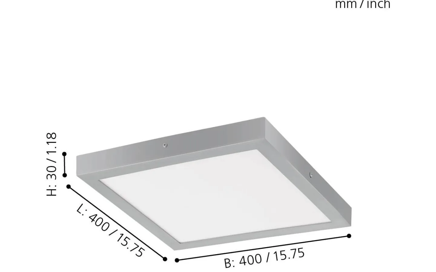Plafonder < Eglo Fueva Plafond 40cm LED 3000K 22W Vit