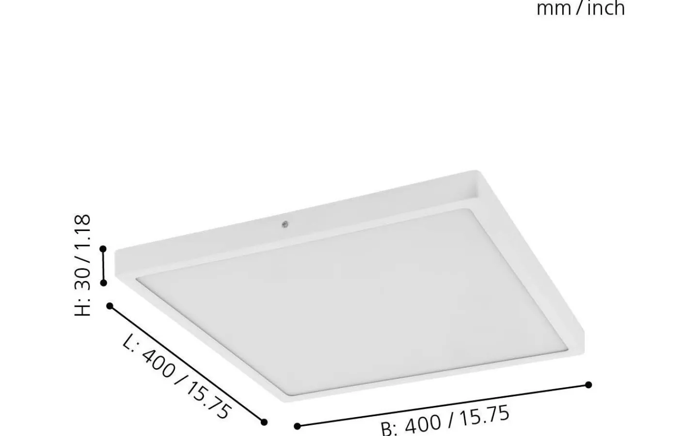 Plafonder-Eglo Fueva Plafond 40cm LED 3000K 22W Vit