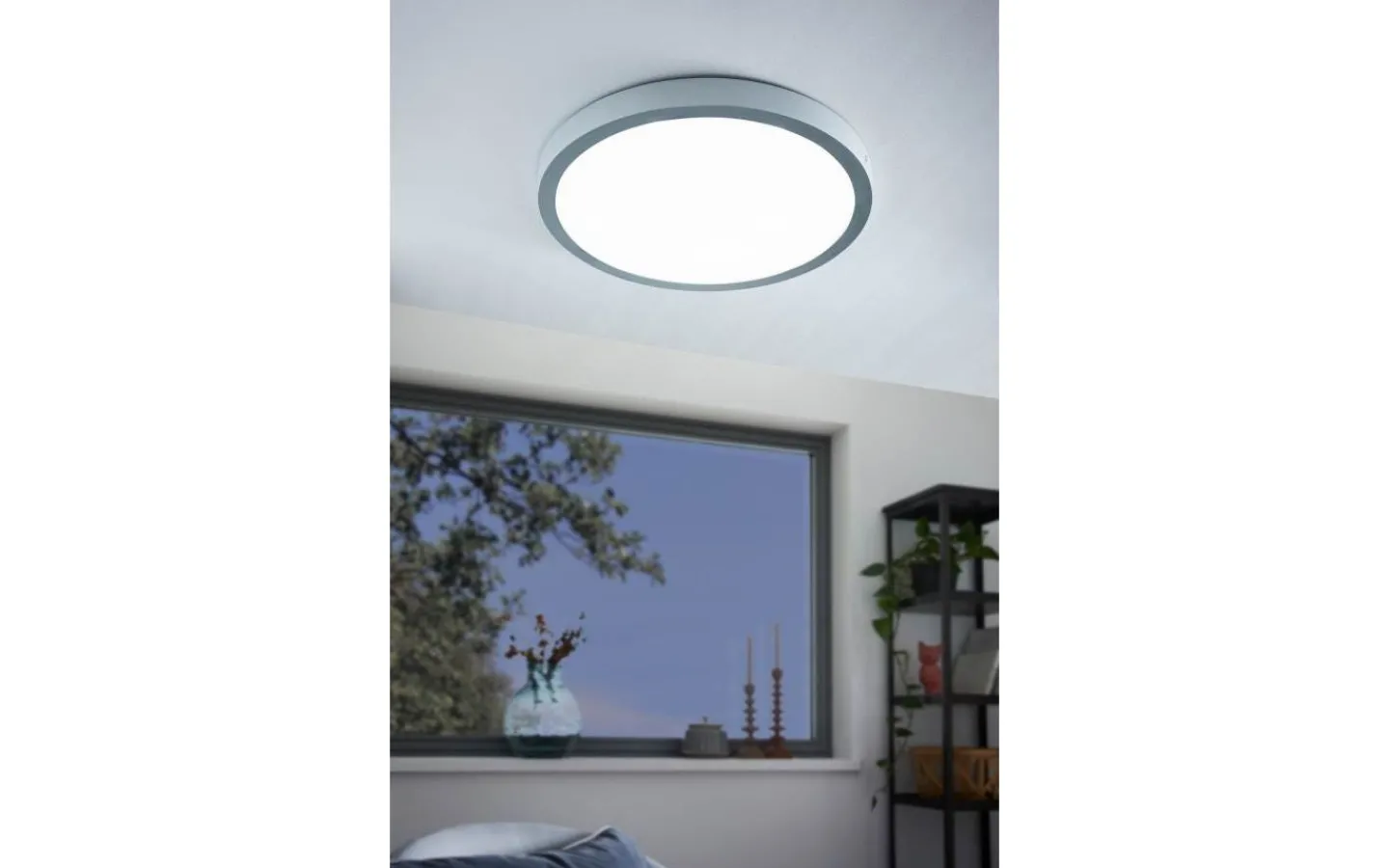 Plafonder < Eglo Fueva Plafond Rund 40cm LED 4000K 22W Silver