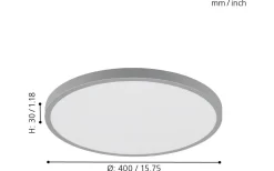 Plafonder < Eglo Fueva Plafond Rund 40cm LED 4000K 22W Silver