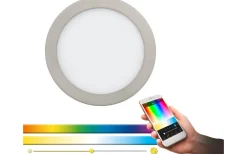 Plafonder < Eglo Fueva Spotlight 22,5cm Connect LED 2700-6500K + RGB 15,6W Nickel