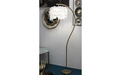 Golvlampor-Mauro Ferretti Future Golvlampa Fjädrar 170cm Guld