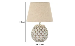 Bordslampor < Mauro Ferretti Gala Bordslampa 52cm Vit/Beige