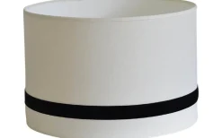Cylinder Lampskärmar-Hallbergs Galaxy Cylinder Lampskärm Ø25cm Offwhite Black Ribbon