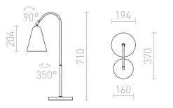 Sovrum|Bordslampor < Rendl Garbo Bordslampa 71cm Svart krom