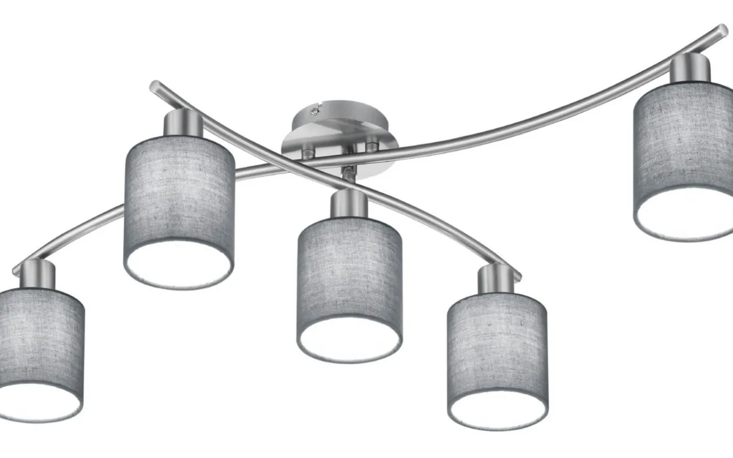 Plafonder-Trio Lighting Garda Plafond 5xE14 grå