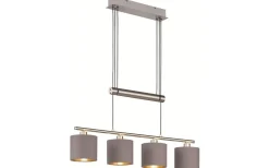 Avlånga Taklampor < Trio Lighting Garda Takpendel 4xE14 borstat stål