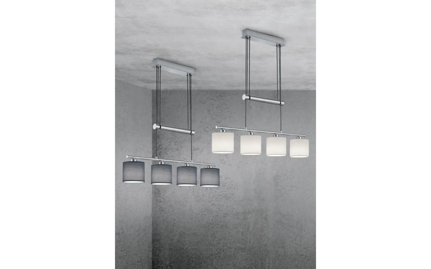 Avlånga Taklampor < Trio Lighting Garda Takpendel 4xE14 grå
