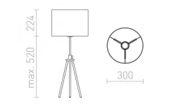 Bordslampor-Rendl Gardette Bordslampa 75cm Svart/Aluminium