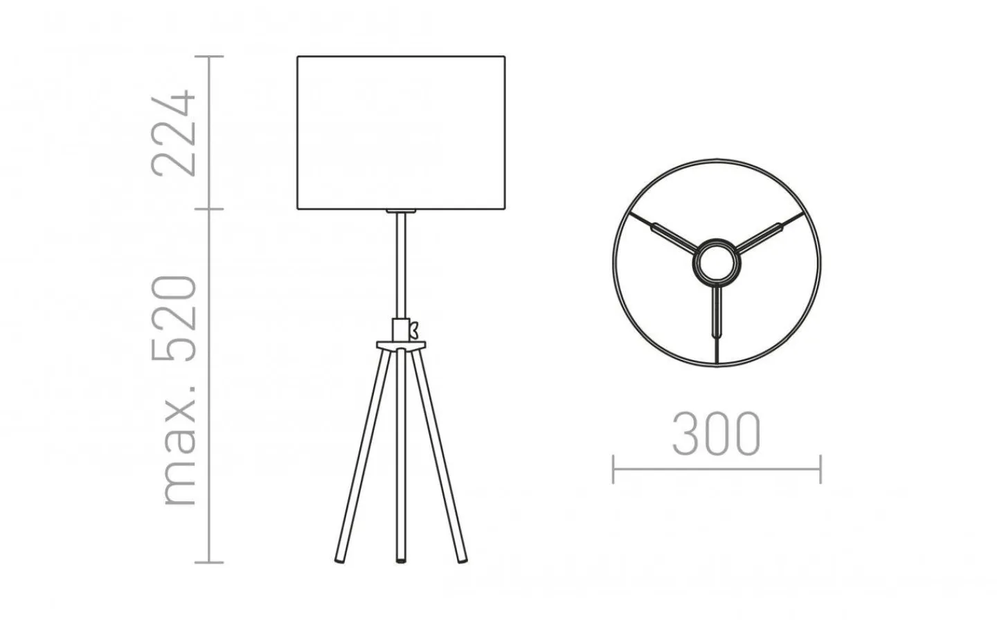 Bordslampor-Rendl Gardette Bordslampa 75cm Svart/Aluminium