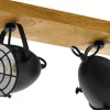 Takspot Med 2 Lampor-Eglo Gatebeck Takspotlight 36cm 2L Trä/Svart