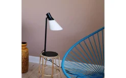 Skrivbordslampor-Dyberg Larsen Gent Skrivbordslampa 48cm Opal/Svart