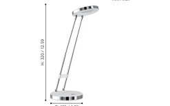 Skrivbordslampor-Eglo Gexo Skrivbordslampa 32cm LED 3000K 2,5W Vit
