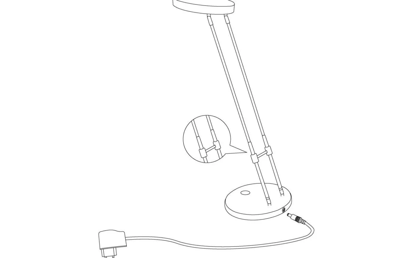Skrivbordslampor-Eglo Gexo Skrivbordslampa 32cm LED 3000K 2,5W Vit
