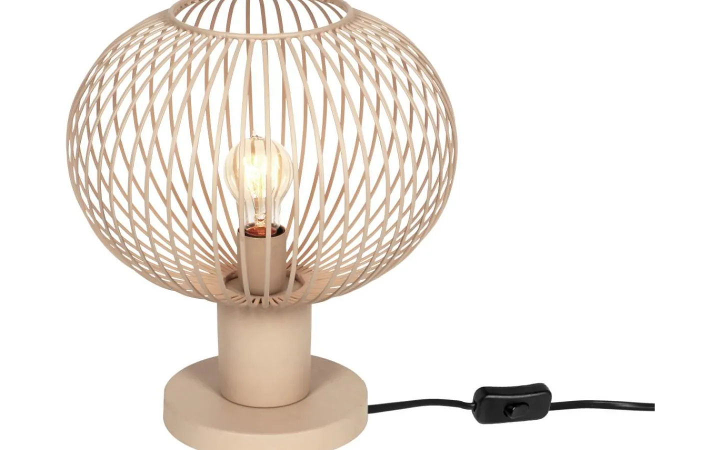 Bordslampor-Trio Lighting Gila Bordslampa 33cm E27 sandfärgad