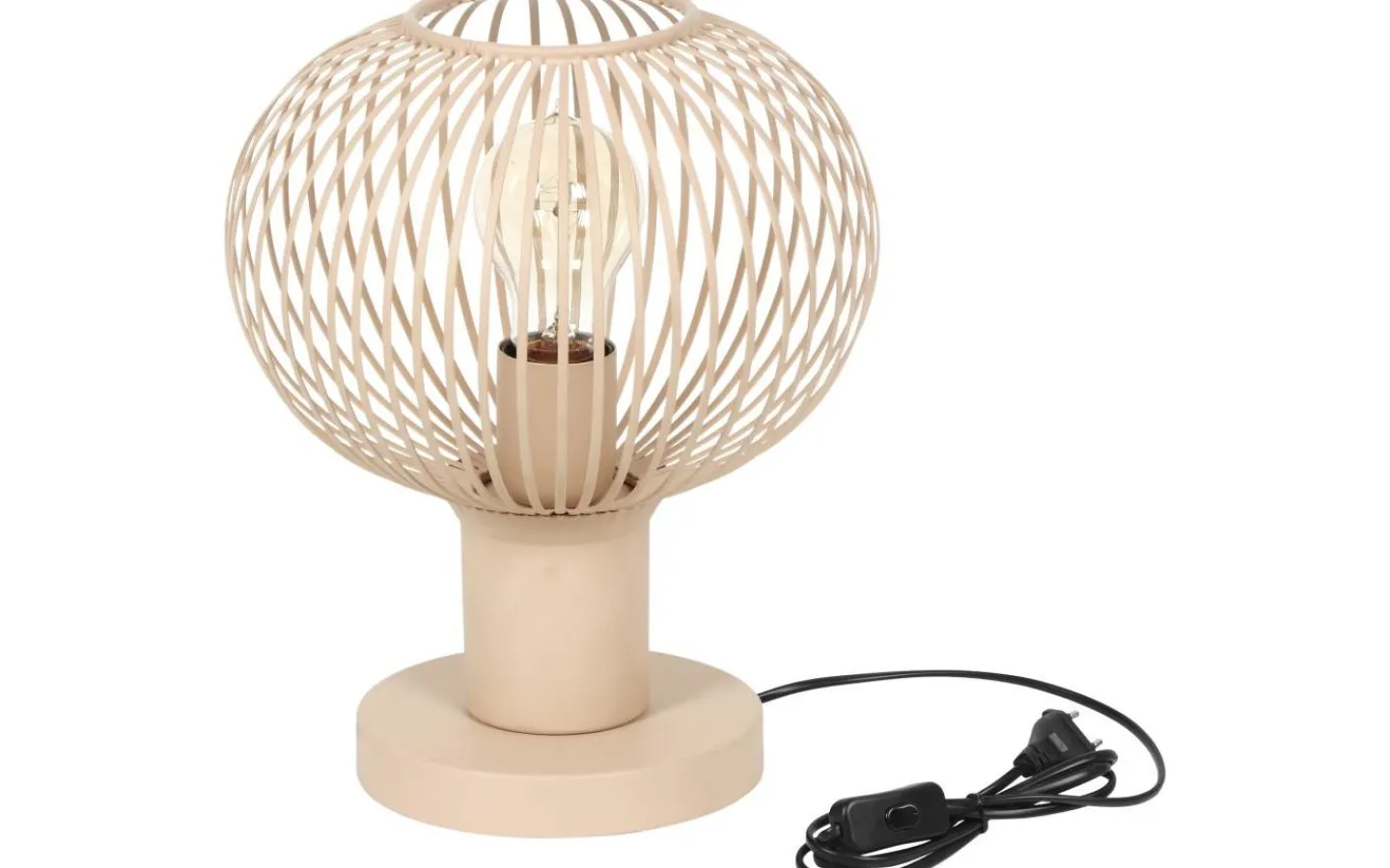 Bordslampor-Trio Lighting Gila Bordslampa 23cm E27 sandfärgad