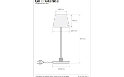 Bordslampor-Herstal Gil Il Grande Bordslampa 40cm Krom