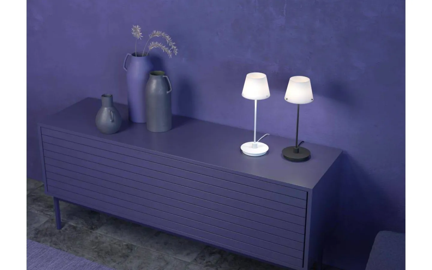 Bordslampor-Herstal Gil Il Grande Bordslampa 40cm Vit/Opalglas