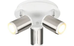Runda Takspotlights|Takspot Med 3 Lampor < Trio Lighting Gillan Spotlight 3-delad GU10 borstad stål