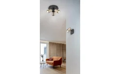 Runda Takspotlights|Takspot Med 3 Lampor-Trio Lighting Gillan Spotlight 3-delad GU10 kaffebrun