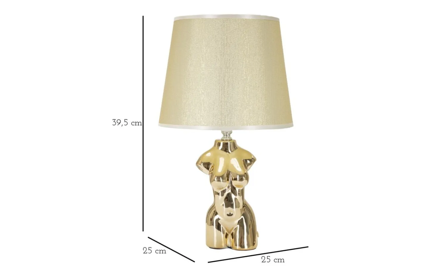 Bordslampor < Mauro Ferretti Gino Bordslampa Kvinna 39,5cm Guld