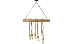 Avlånga Taklampor-Mauro Ferretti Gioia Taklampa 80cm Bambu/Rep