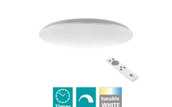 Plafonder < Eglo Giron Plafond 100cm LED 3000-5000K 73W Kristall med Fjärrkontroll Vit