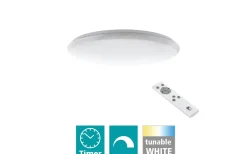 Plafonder-Eglo Giron Plafond 76cm LED 3000-5000K 54,5W Kristall med Fjärrkontroll Vit