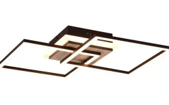 Plafonder < Reality Giro Plafond LED fyrkantig träimitation/mattsvart