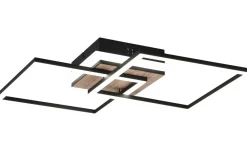 Plafonder < Reality Giro Plafond LED fyrkantig träimitation/mattsvart