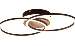 Plafonder-Reality Giro Plafond LED rund träimitation/mattsvart