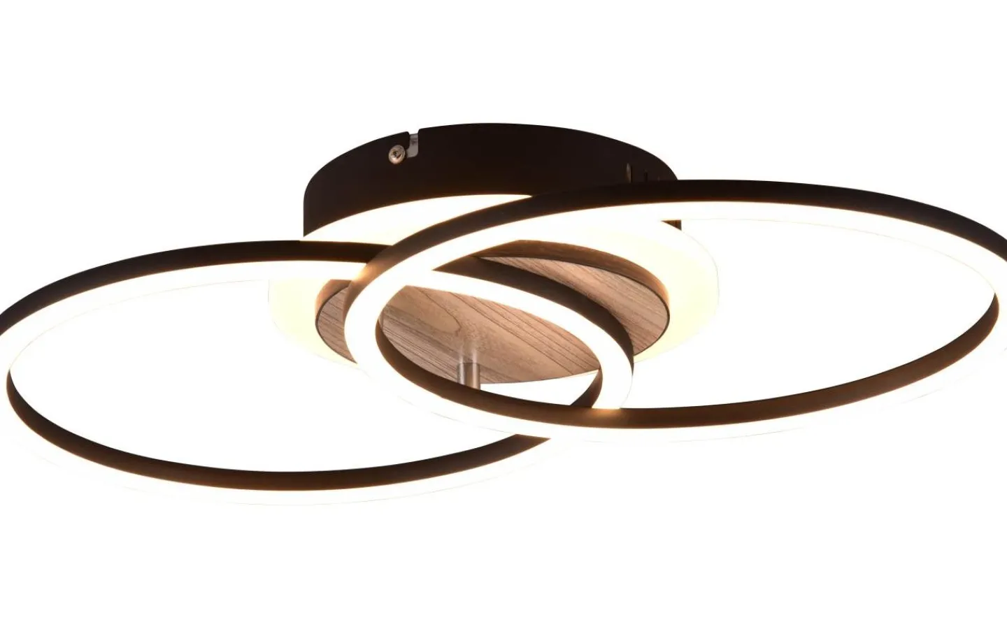 Plafonder-Reality Giro Plafond LED rund träimitation/mattsvart