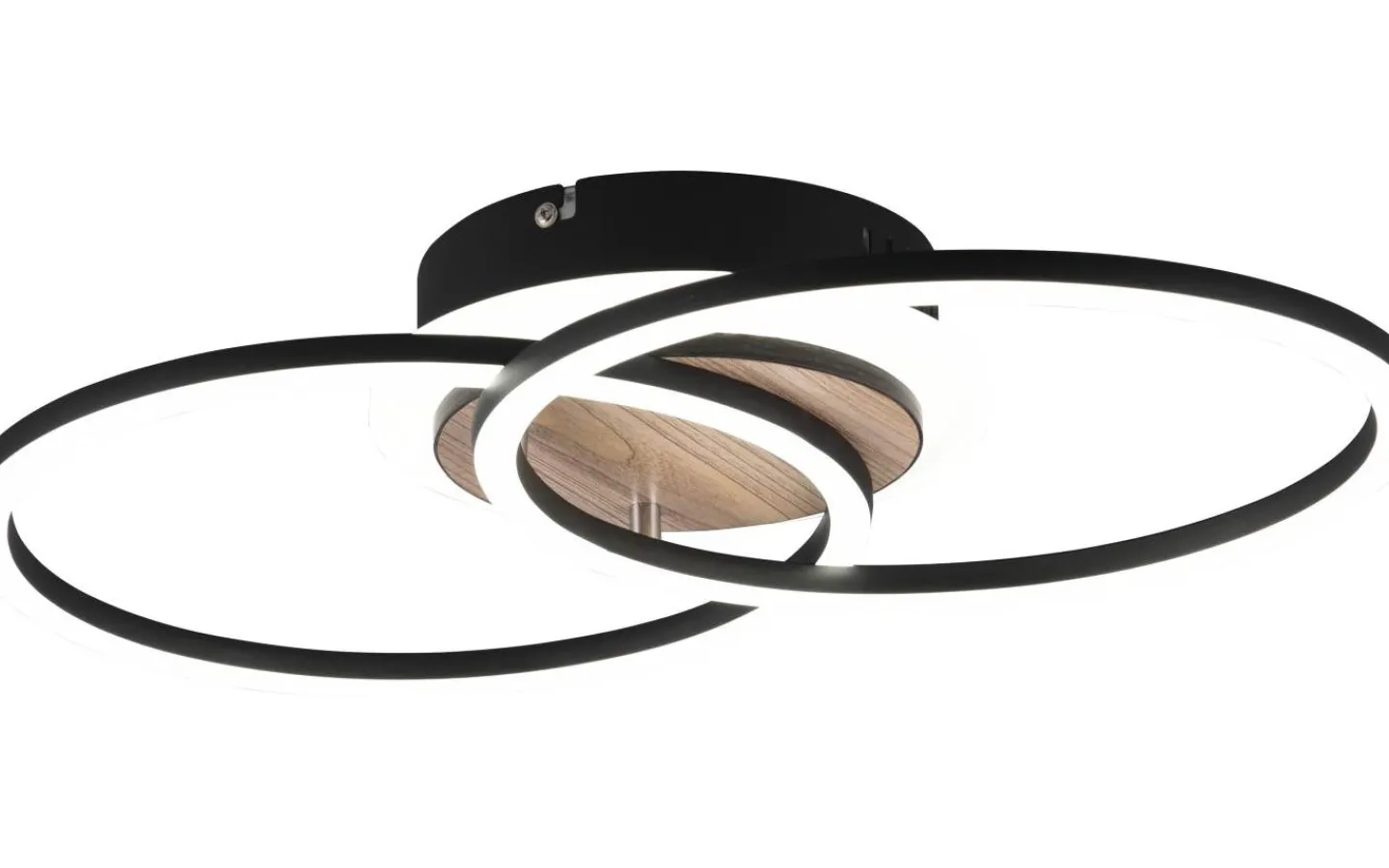 Plafonder-Reality Giro Plafond LED rund träimitation/mattsvart