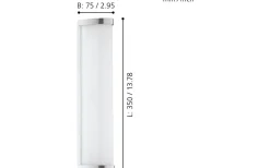 Badrumslampor Vägg-Eglo Gita Vägglampa 35cm LED 4000K 8,3W Krom IP44