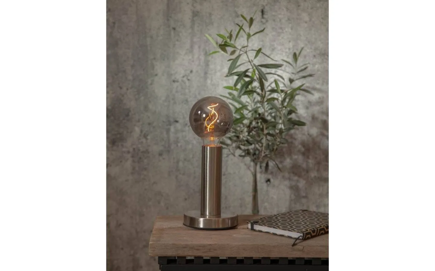 Vardagsrum|Sovrum-Star Trading Glans Bordslampa 17cm Borstat stål