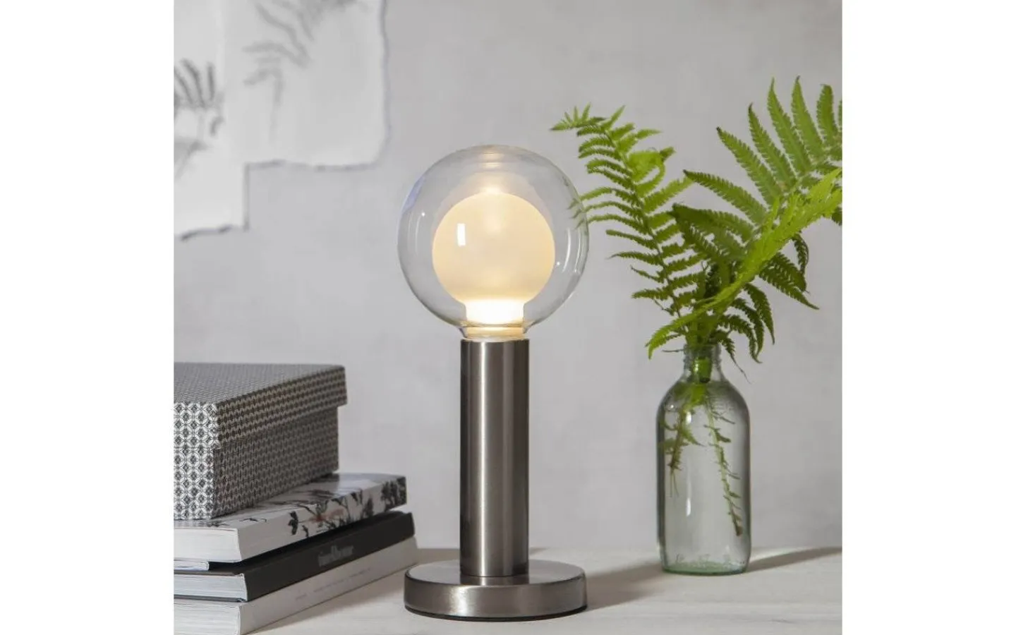 Vardagsrum|Sovrum-Star Trading Glans Bordslampa 17cm Borstat stål