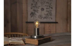 Vardagsrum|Bordslampor-Star Trading Glans Bordslampa 8,5cm Borstat Stål