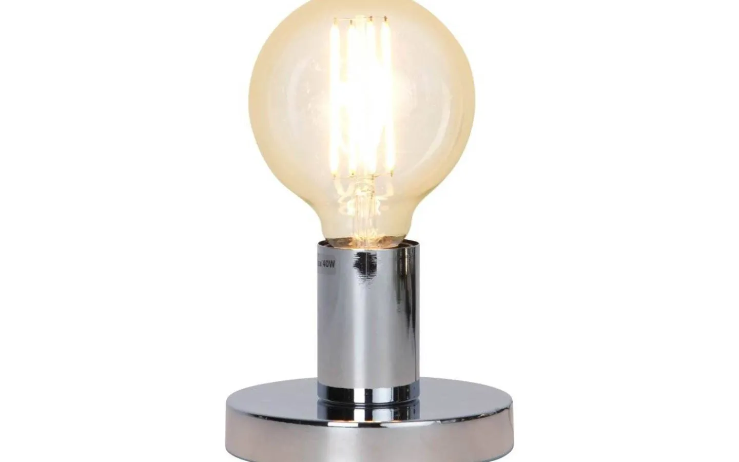 Vardagsrum|Bordslampor-Star Trading Glans Bordslampa 8,5cm E27 Krom