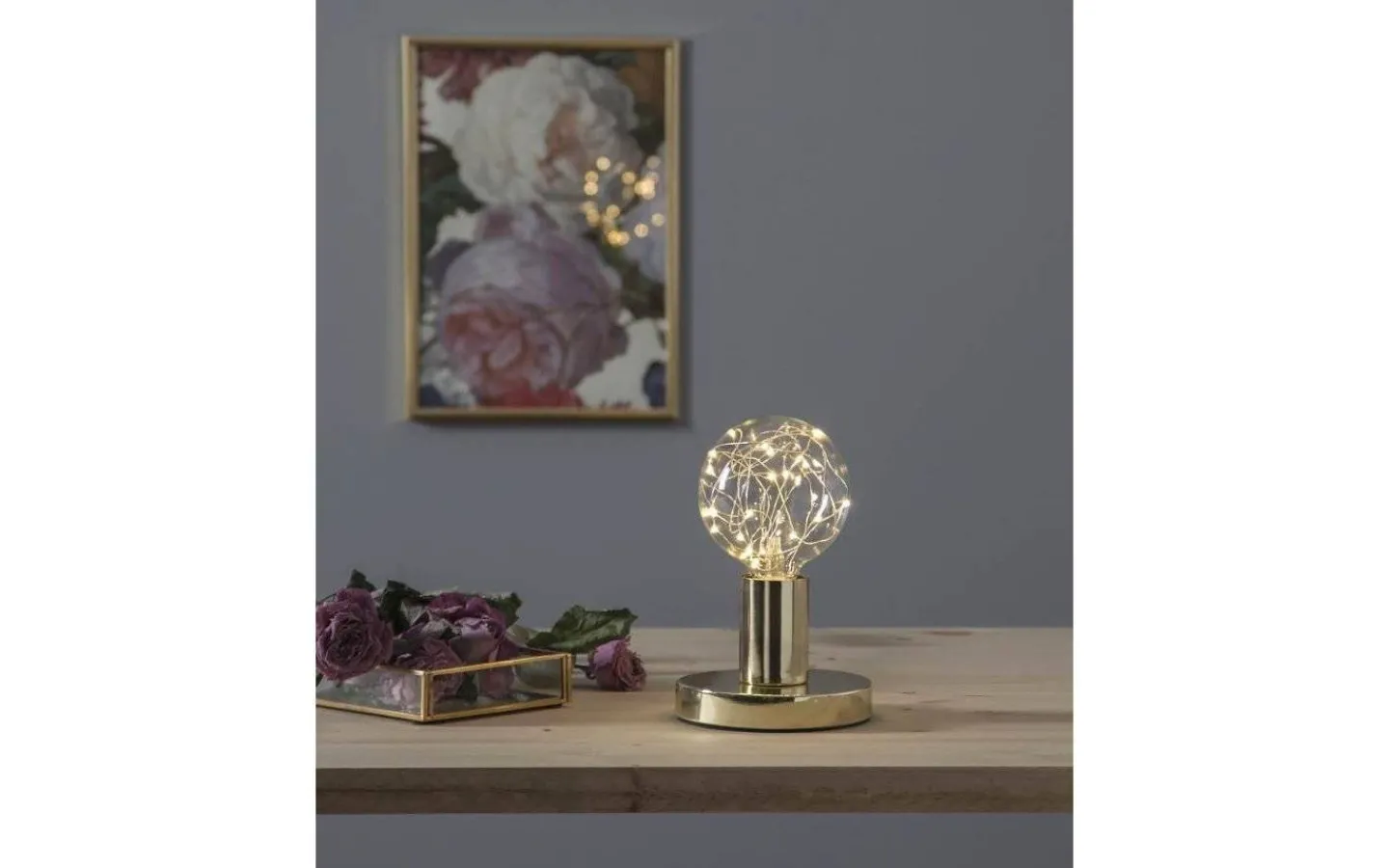 Vardagsrum|Bordslampor-Star Trading Glans Bordslampa 8,5cm E27 Mässing