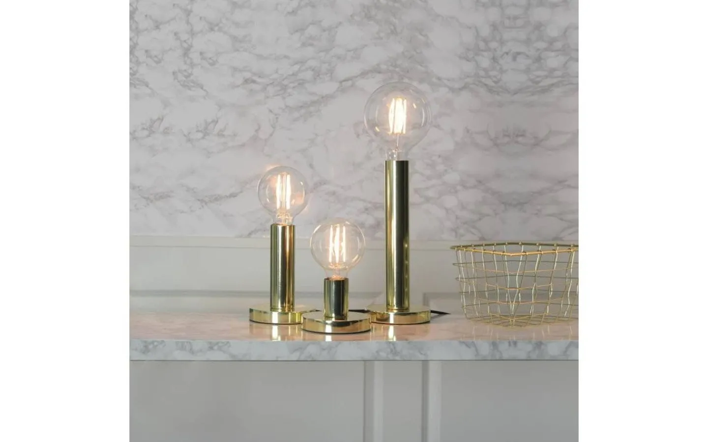 Vardagsrum|Bordslampor-Star Trading Glans Bordslampa 8,5cm E27 Mässing