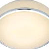 Badrumslampor Tak < Markslojd Global Plafond 22cm LED Vit/Krom IP44