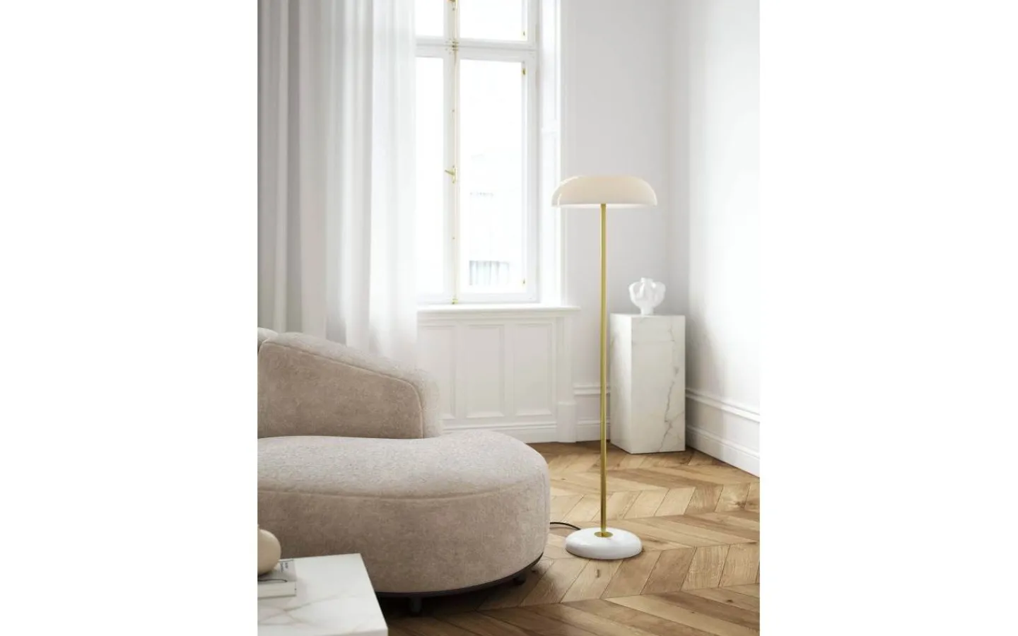 Golvlampor < Design for the people Glossy Golvlampa 143cm Vit