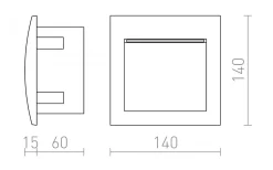 Infälld Murbelysning|Hall & Trappa < Rendl Gordiq M Infälld Vägglampa Vit LED 3W IP65 3000K