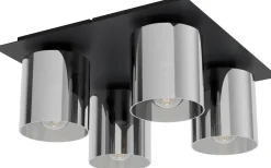 Plafonder-Eglo Gorosiba Plafond 38cm Svart