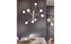 Stora Taklampor Ø70-150 Cm-Eglo Gradoli Taklampa 71cm 8L Vit/Krom